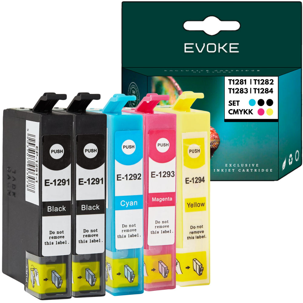 Komplet tuszy do drukarki Epson T1291 x2 + T1292 + T1293 + T1294 XL