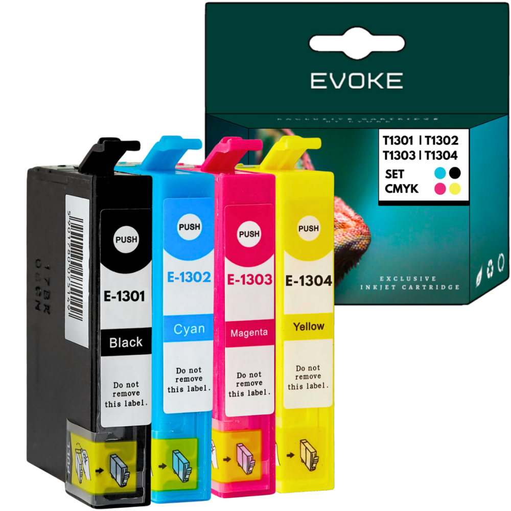 Tusze do drukarki Epson T1301 T1302 T1303 T1304 XL czarny + zestaw kolorów