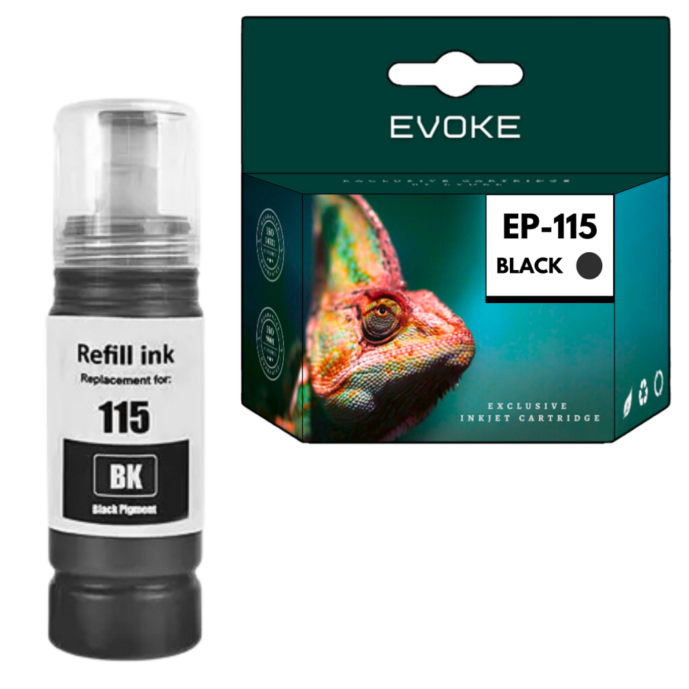 Tusz do drukarki Epson 115 czarny | C13T07C14A | EcoTank L8160 L8180