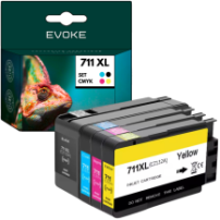 4x Tusz do drukarki HP 711 XL | czarny + zestaw kolorów | 711XL