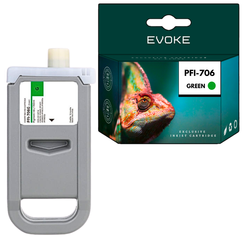 Tusz do Canon PFI-706G zielony (Green) 700 ml | 6688B001