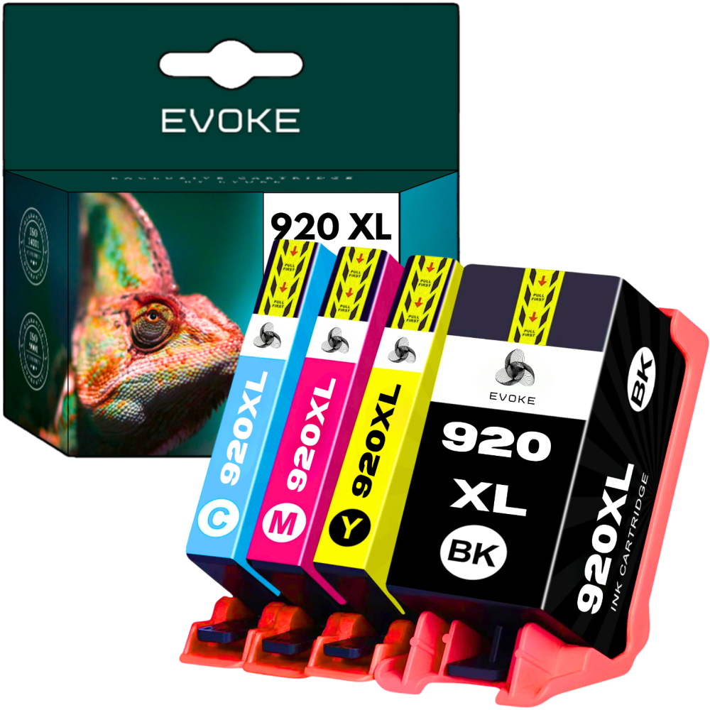 4x Tusz do drukarki HP 920 XL | czarny + komplet kolorów