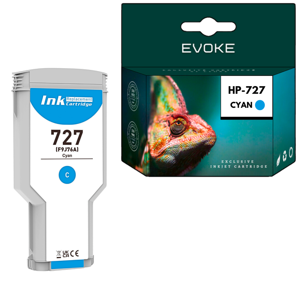 Tusz do HP 727C cyjan (Cyan) 300 ml | F9J76A | T920 T930 T1500 T1530 T2500 T2530