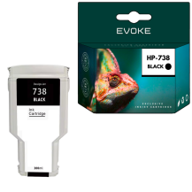 Tusz do HP 738BK czarny (Black) 300 ml | 498N8A | T850 T850 MFP T950 T950 MFP