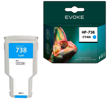 Tusz do HP 738C cyjan (Cyan) 300 ml | 676M6A | T850 T850 MFP T950 T950 MFP