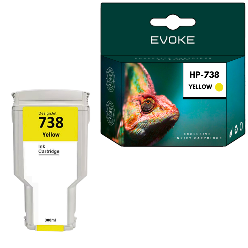 Tusz do HP 738Y żółty (Yellow) 300 ml | 676M8A | T850 T850 MFP T950 T950 MFP