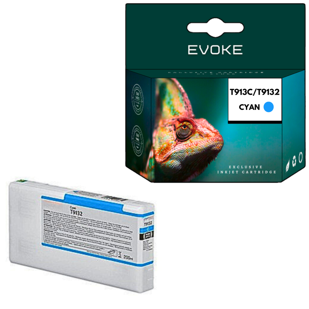 Tusz do Epson T9132C cyjan (Cyan) 200 ml | C13T913200 | SC-P5000SE SC-P5000V_CE SC-P5000SE_SP SC-P5000V_CE_SP