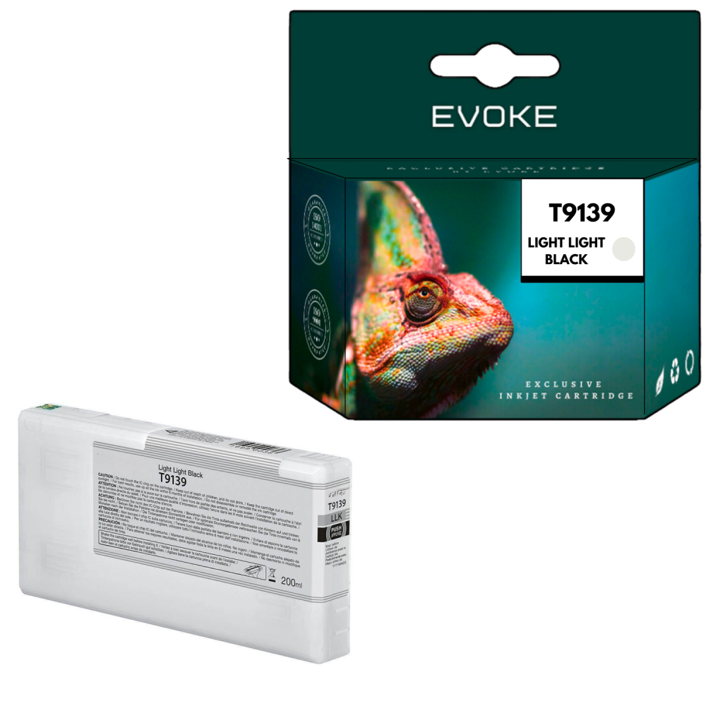 Tusz do Epson T9139LLK bardzo jasny czarny (Light Light Black) 200 ml | C13T913900