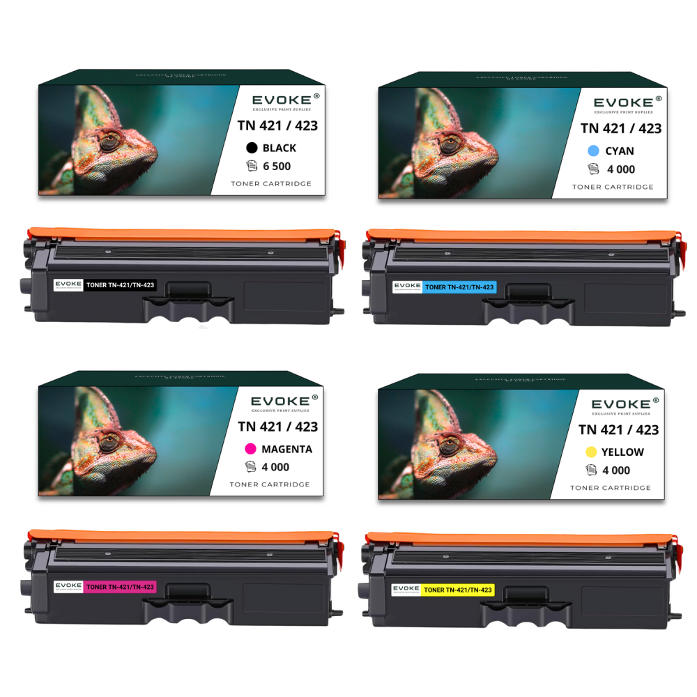 4x toner do drukarki Brother TN-421 / TN-423 | Zestaw CMYK TN421 TN423