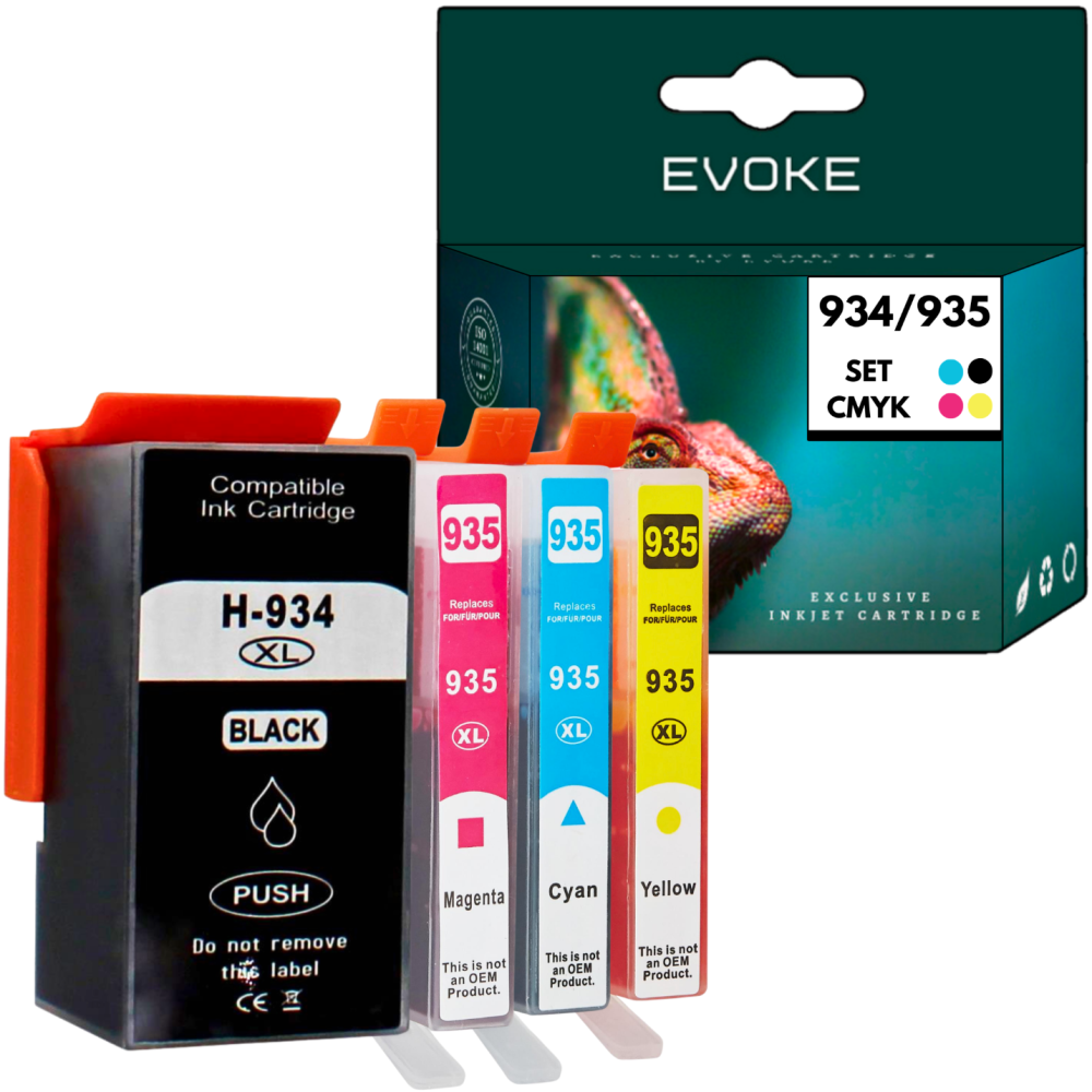 4x Tusz do drukarki HP 934 935 | czarny + komplet kolorów