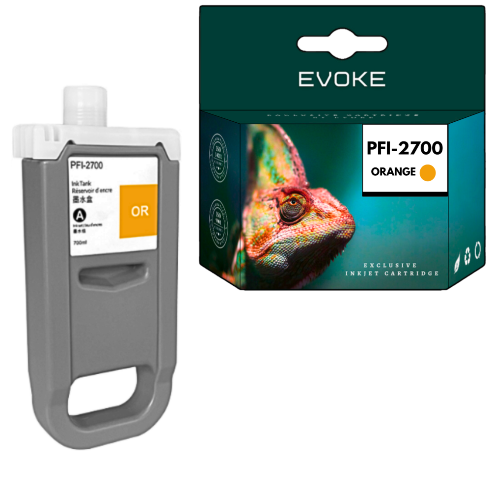 Tusz do Canon PFI-2700O pomarańczowy (Orange) 700 ml | 5294C001 | PRO-2600 PRO-4600 PRO-6600 GP-2600S GP-4600S GP-6600S