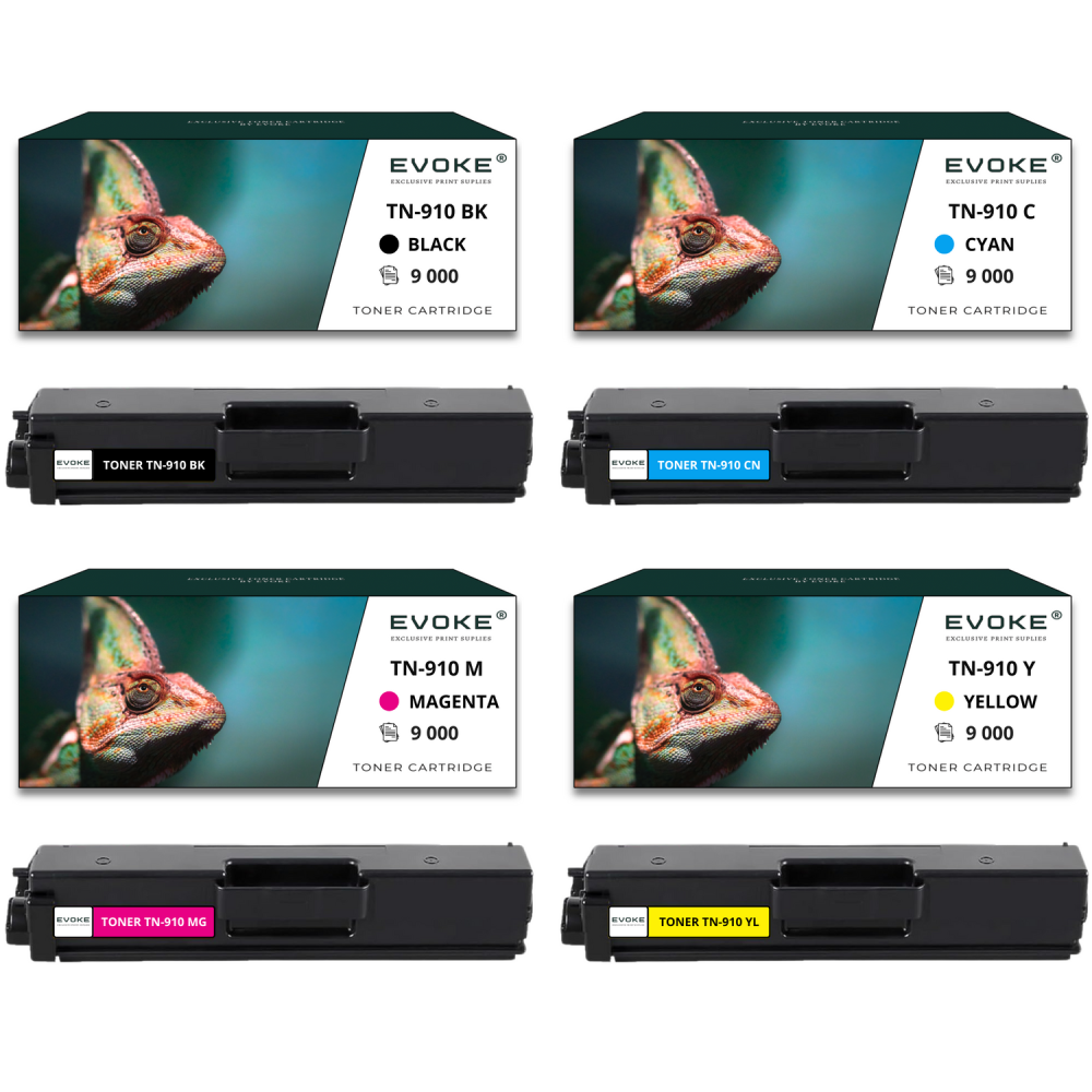 4x toner do drukarki Brother TN-910 | Zestaw CMYK TN910