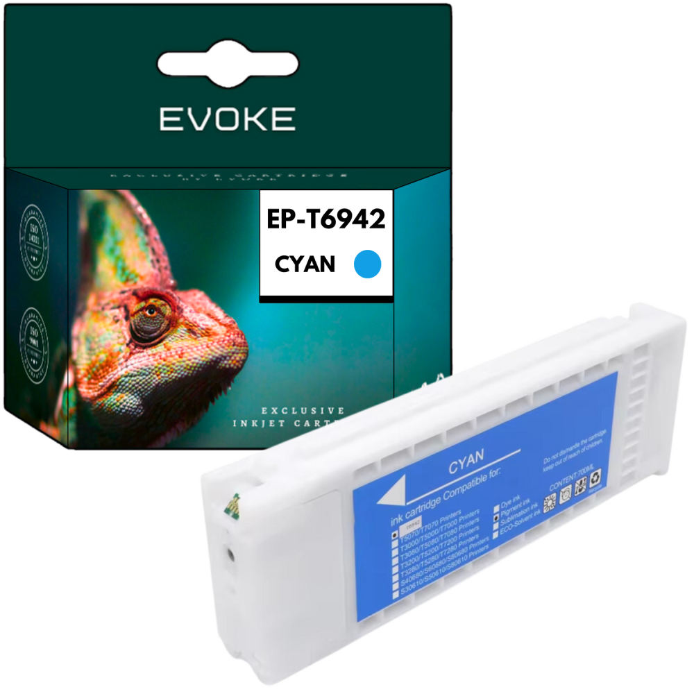 Tusz do Epson T6942 C cyjan (Cyan) 700 ml | C13T694200 | SC-T3000 SC-T3200 SC-T5000 SC-T5200 SC-T7000 SC-T7200