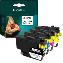 4x Tusz do drukarki Brother LC427 czarny + zestaw kolorów XL | LC-427 CMYK
