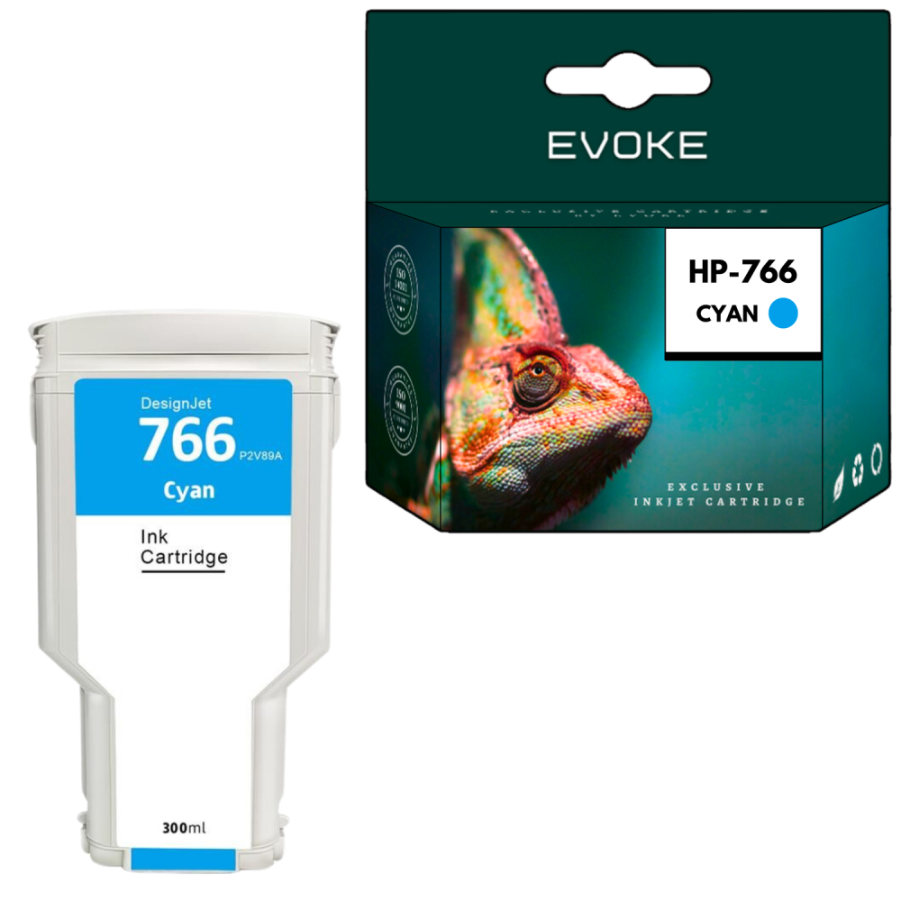 Tusz do HP 766C cyjan (Cyan) 300 ml | P2V89A | DesignJet XL 3600 | 3600dr MFP