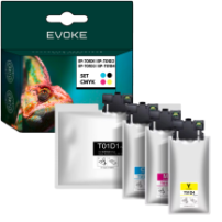 4x Tusz do drukarki Epson czarny + zestaw kolorów | T01D1 T10D2 T10D3 T10D4