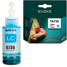 Tusz do drukarki Epson T6735 jasny niebieski | 70 ml | 6500 stron | T6735LC