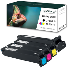 4x toner do drukarki Konica Minolta TN213 | Zestaw CMYK TN-213