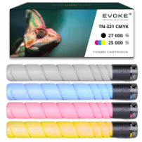 4x toner do drukarki Konica Minolta TN321 | Zestaw CMYK TN-321