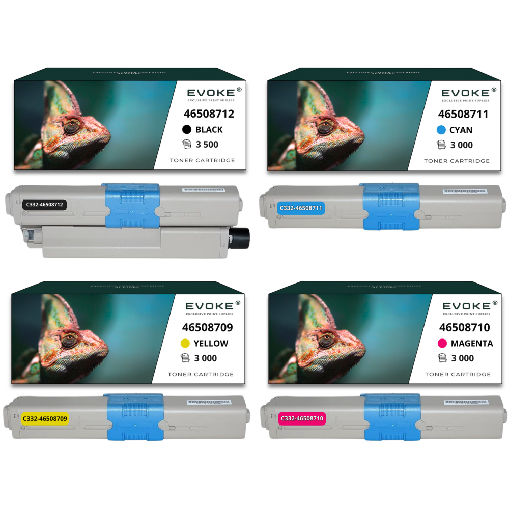 4x toner do drukarki OKI C332 | C332DN 332DNw MC332dn 363DN Zestaw CMYK