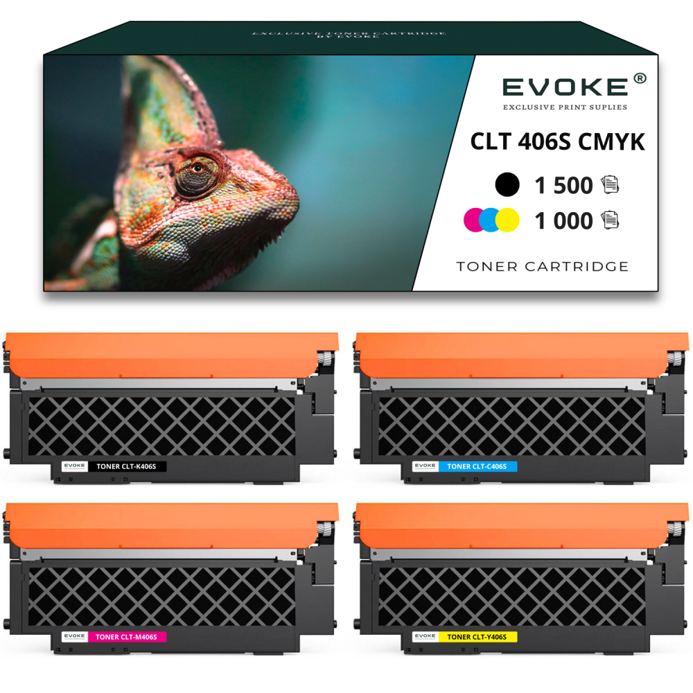 4x toner do drukarki SAMSUNG CLT-406S | Zestaw CMYK CLT-K406S