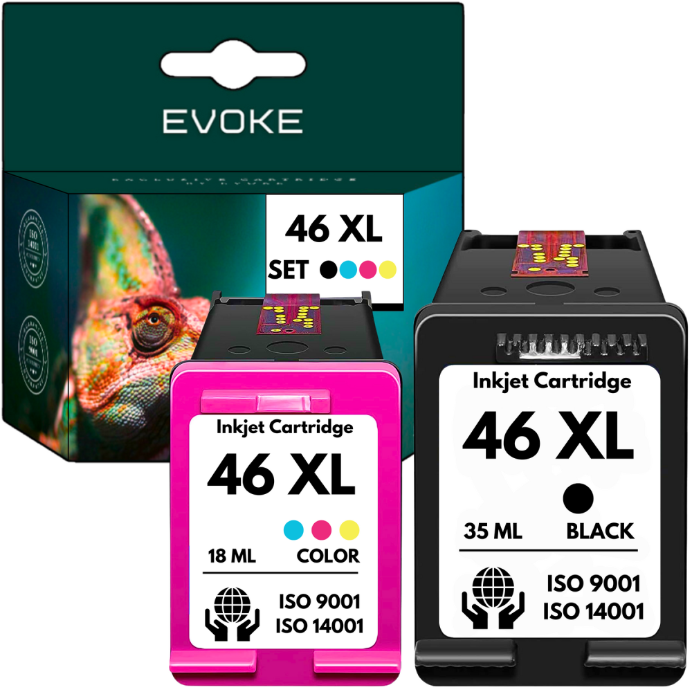 Tusz do drukarki HP 46 czarny + kolor XL | ZESTAW | CZ637AE + CZ638AE