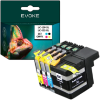 4x Tusz do drukarki Brother LC 129 125 XL czarny + trzy kolory LC129 LC125