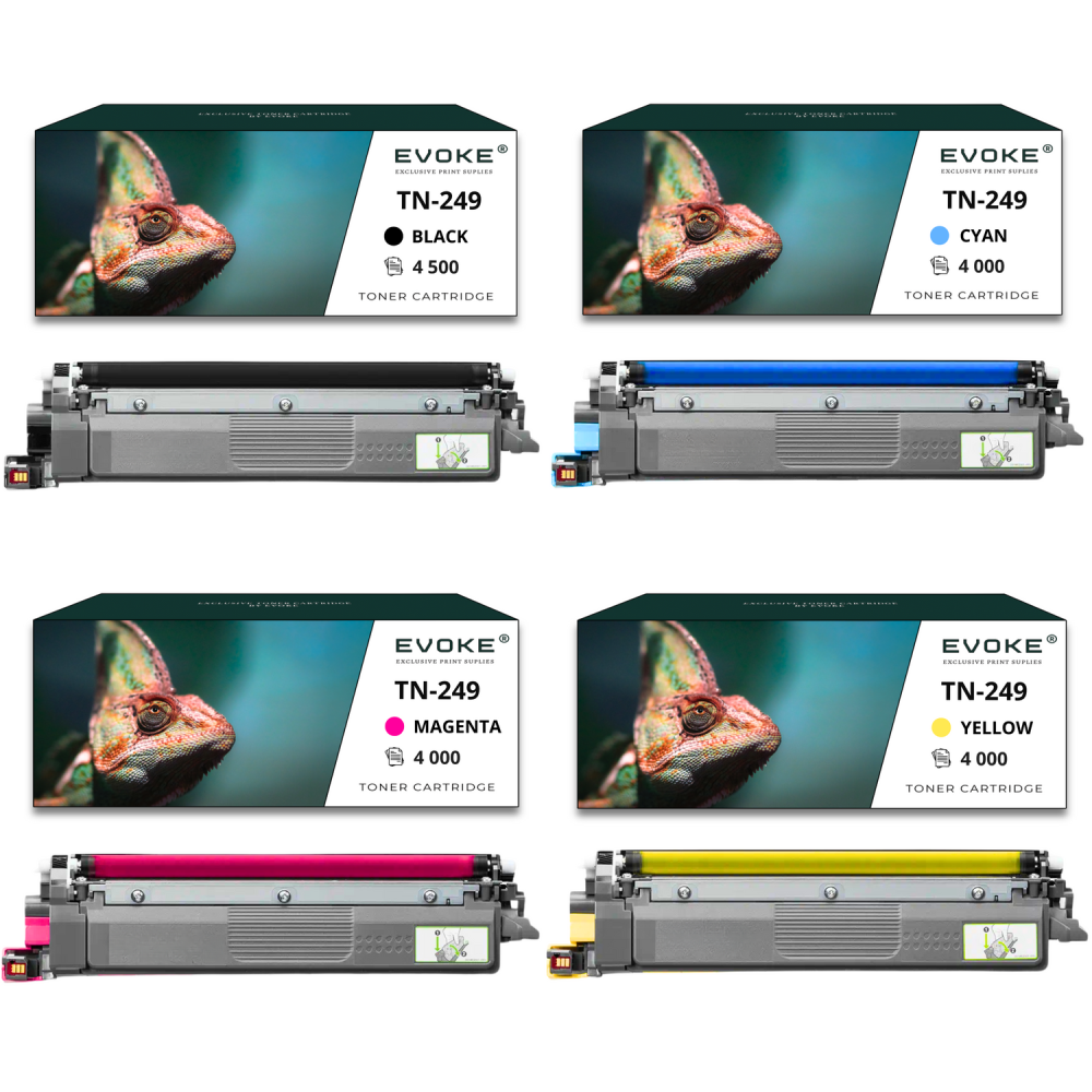 4x Toner do drukarki Brother TN249 CMYK XL | Zestaw czterech kolorów TN-249