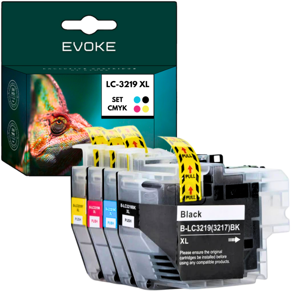 4x Tusz do drukarki Brother LC-3219 XL | czarny + zestaw kolorów | LC3219
