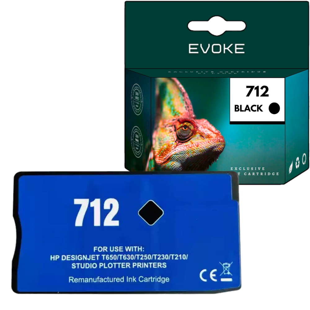 Tusz do drukarki HP 712 czarny | 80 ml | 3ED71A