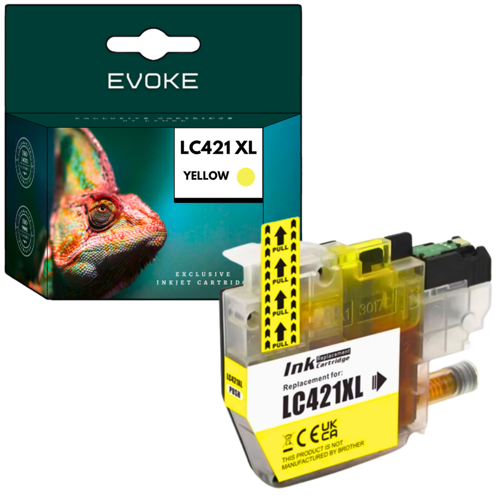 Tusz do drukarki Brother LC-421 żółty XL  | 10 ml | 500 stron | LC421