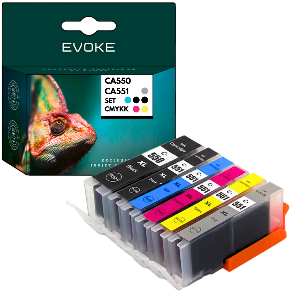 6x Tusz do drukarki Canon PGI-550 CL-551 XL | Zestaw 1x PGI550 + 5x CL551