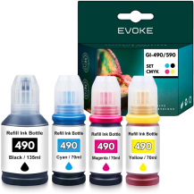 4x Tusz do drukarki Canon GI-490 XL | czarny + zestaw kolorów | GI490