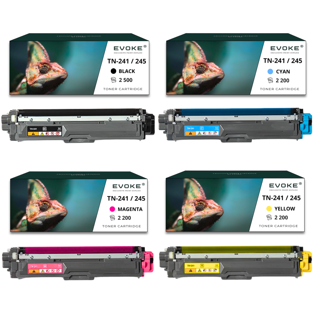 4x toner do drukarki Brother TN 241 / 245 | Zestaw CMYK TN241 TN245