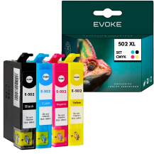 4x Tusz do drukarki Epson 502 XL | czarny + zestaw kolorów | 502XL