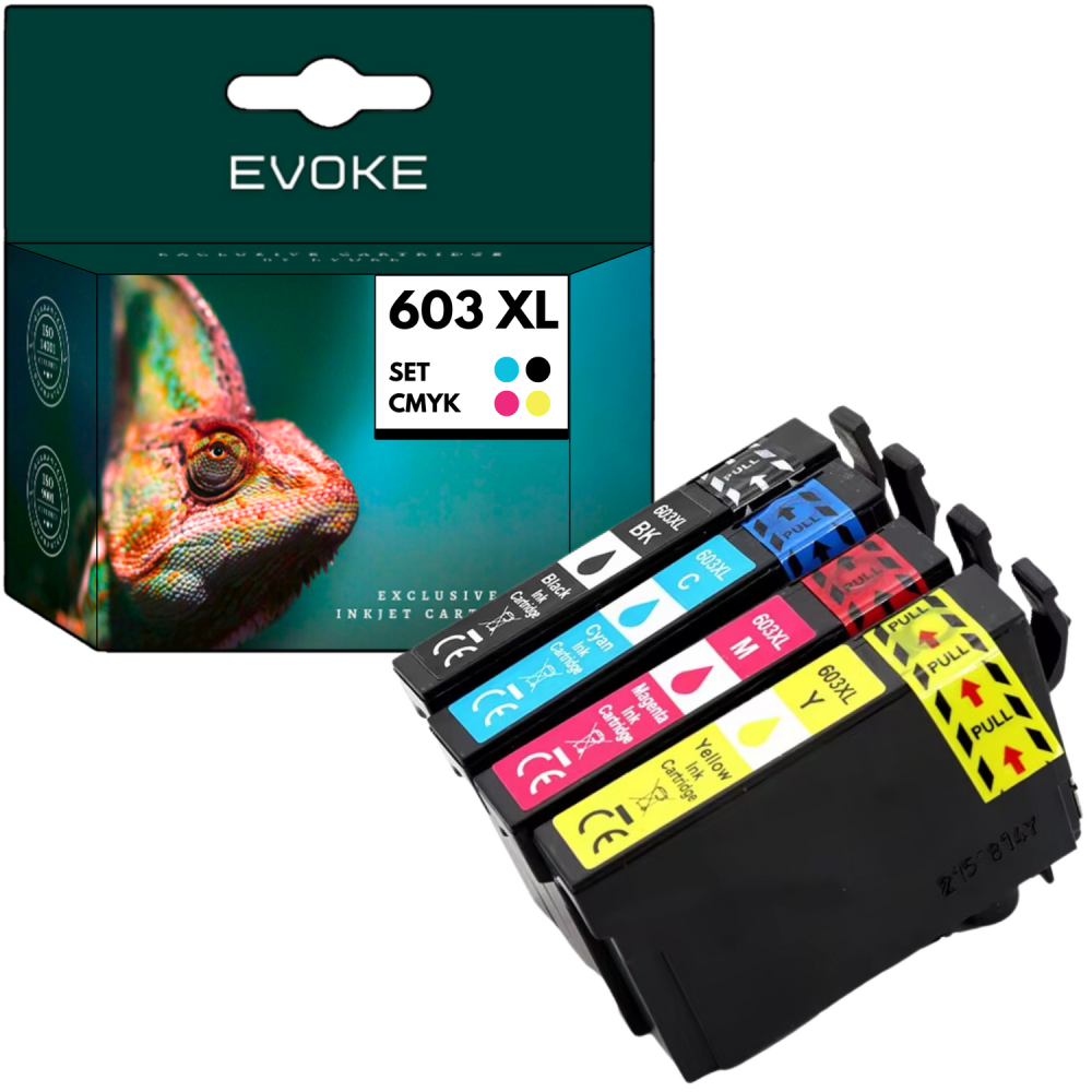 4x Tusz do drukarki Epson 603 XL | czarny + zestaw kolorów | 603XL