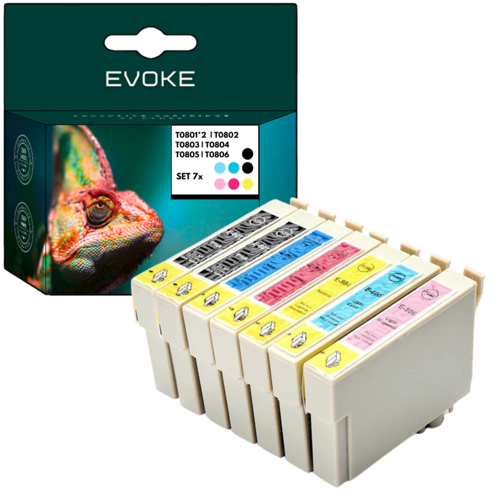 Tusz do drukarki Epson 2x T0801 + T0802 + T0803 + T0804 + T0805 + T0806 XL